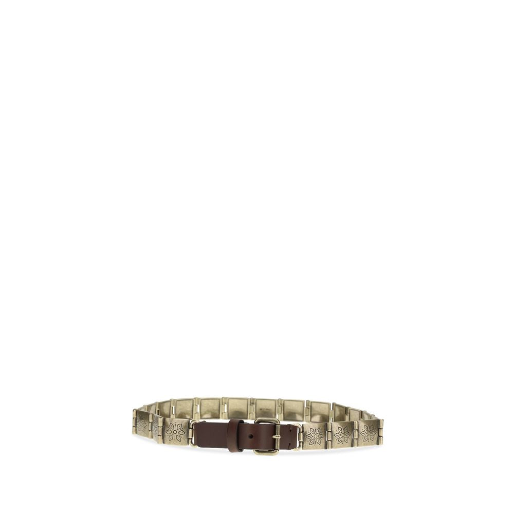 Etro Brown Calf Leather Bos Taurus Regular Women's Belt