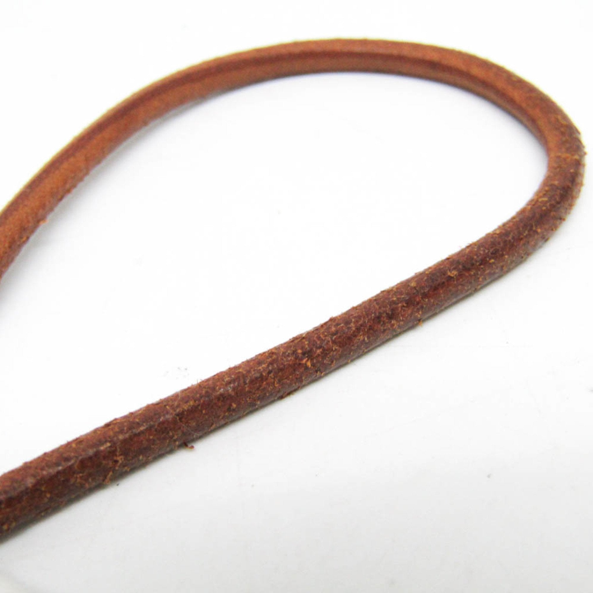 Hermès Brown Leather Necklace Jewelry (Pre-Owned)