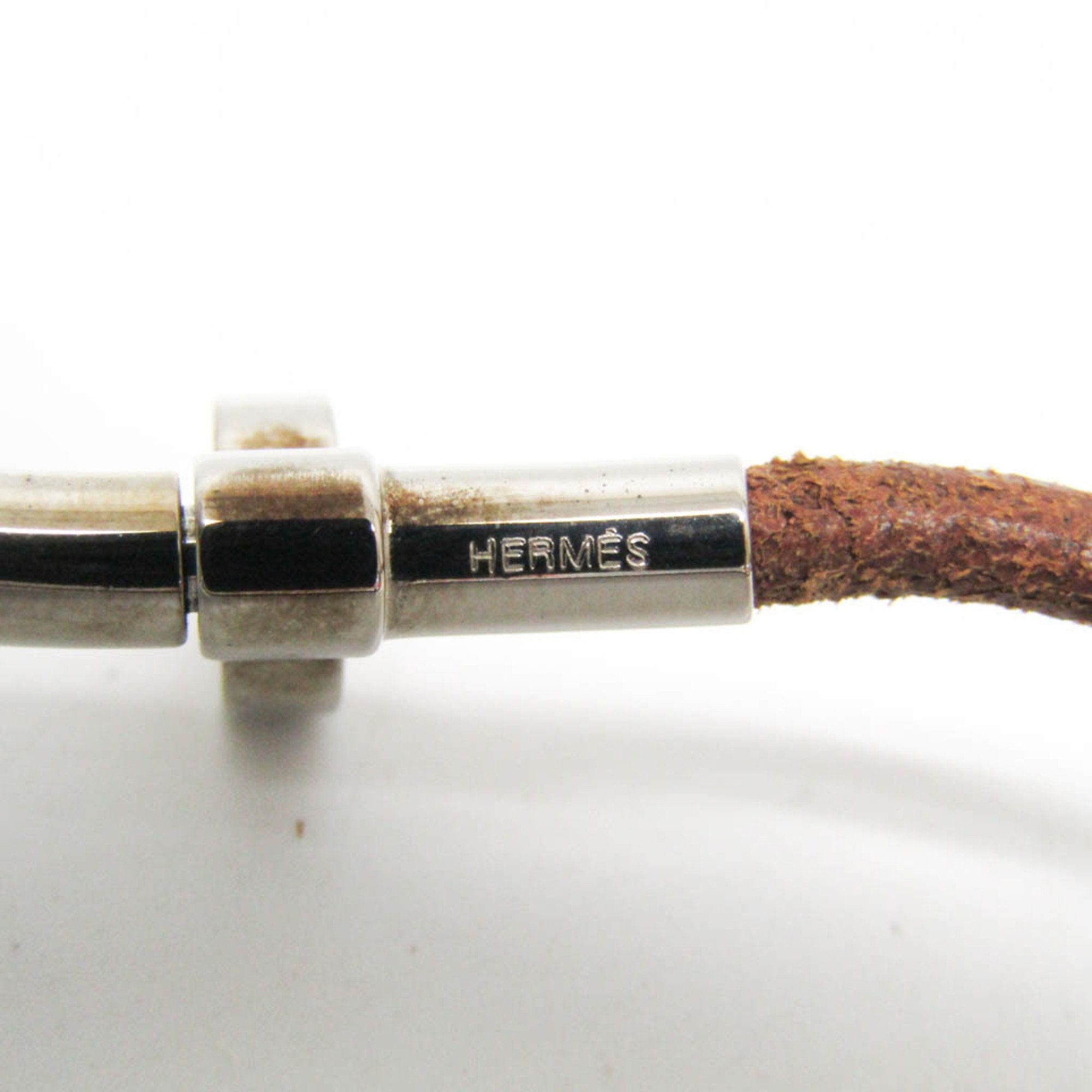 Hermès Brown Leather Necklace Jewelry (Pre-Owned)