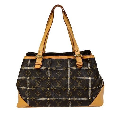 Louis Vuitton Rivets Brown Canvas Shoulder Bag (Pre-Owned)