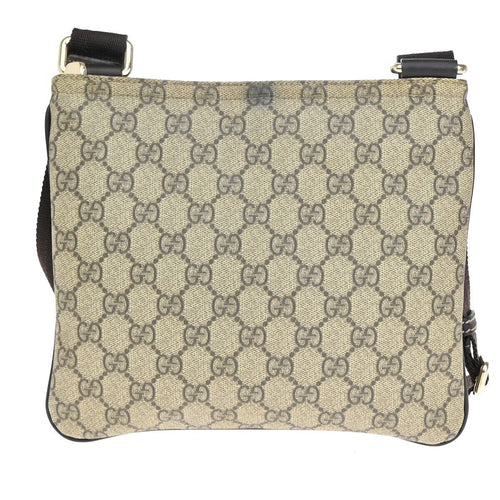 Gucci Gucci Brown Canvas Shoulder Bag (Pre-Owned)