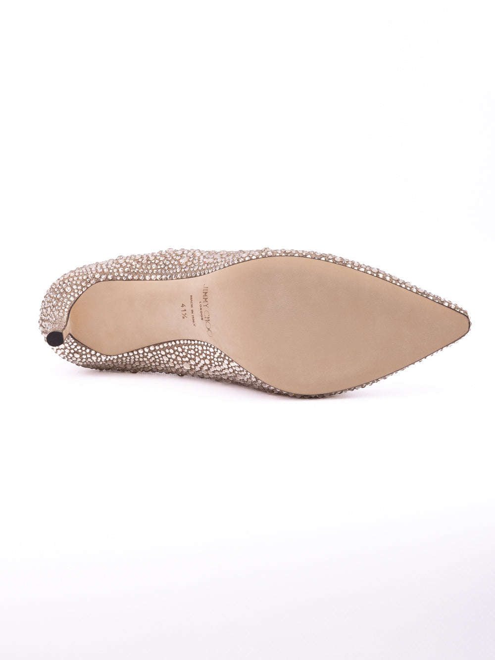 Jimmy Choo Honey Gold Shimmer Suede Crystals Romy 85 Women's pumps
