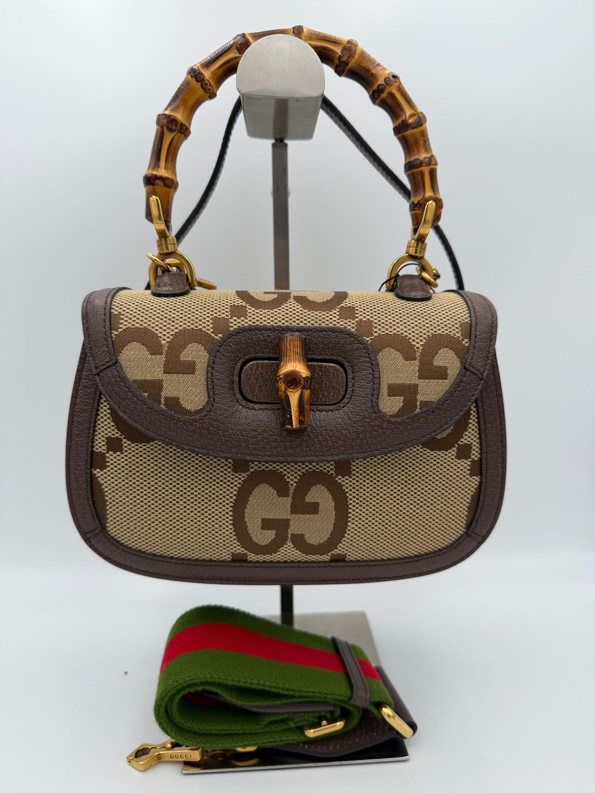 Gucci GUCCI BAMBOO 1947 GG Canvas Women's Handbag (Pre-Owned)