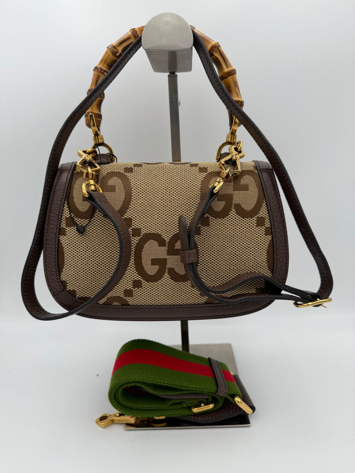 Gucci GUCCI BAMBOO 1947 GG Canvas Women's Handbag (Pre-Owned)