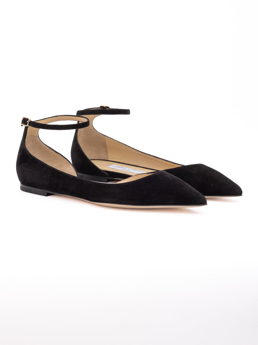 Jimmy Choo Black Suede Leona Ballet Women's Flat