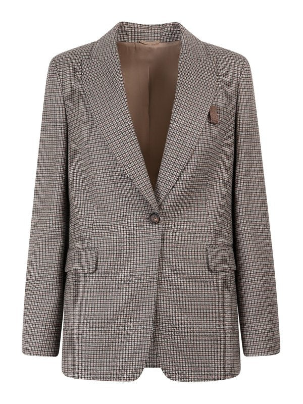Brunello Cucinelli Multicolor Wool Women's Blazer
