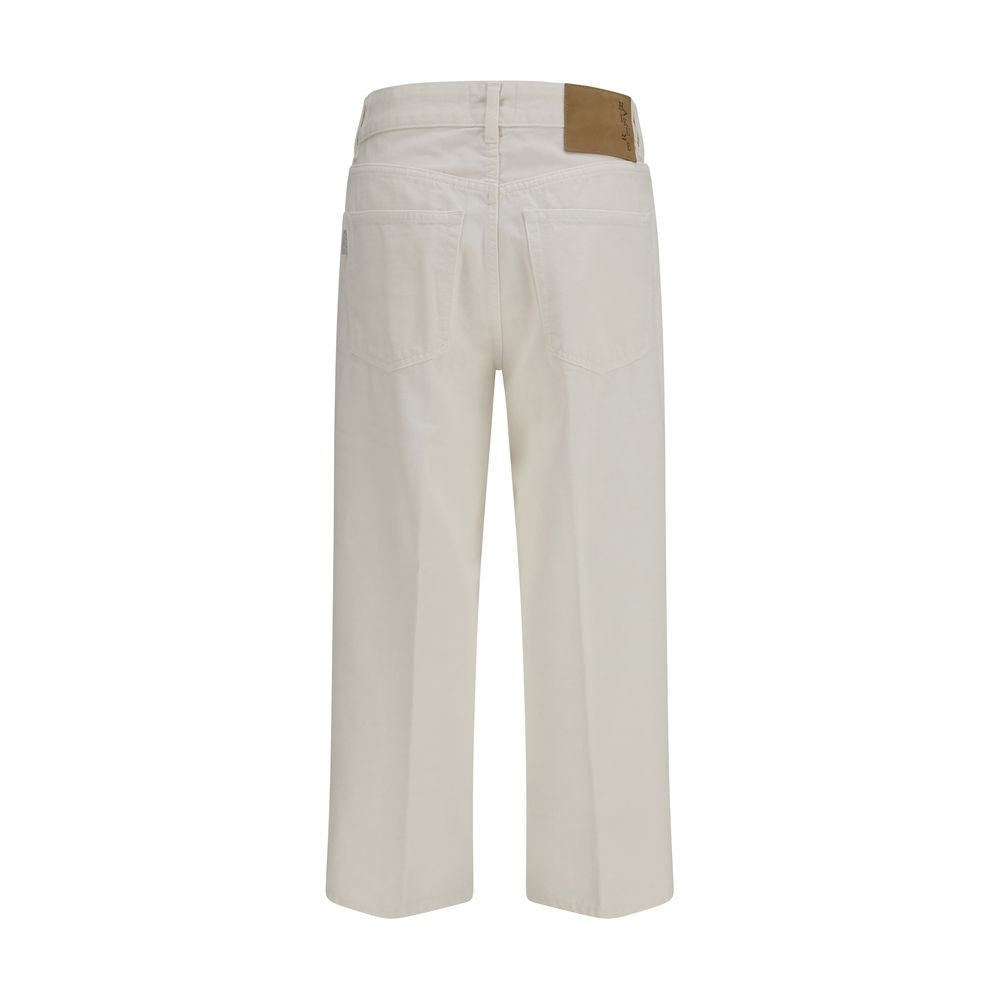 Haikure White Cotton Relaxed Fit Women's Jeans