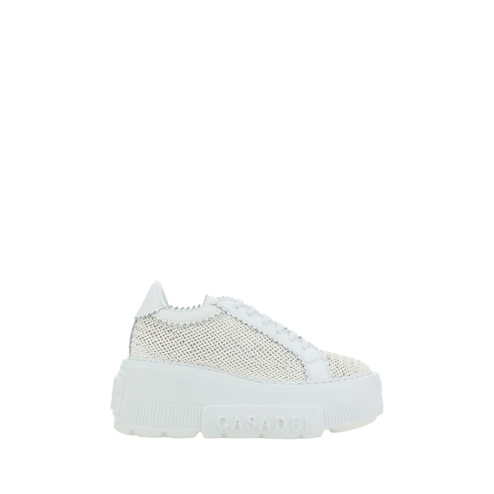Casadei White Other Fibres Women's Sneakers