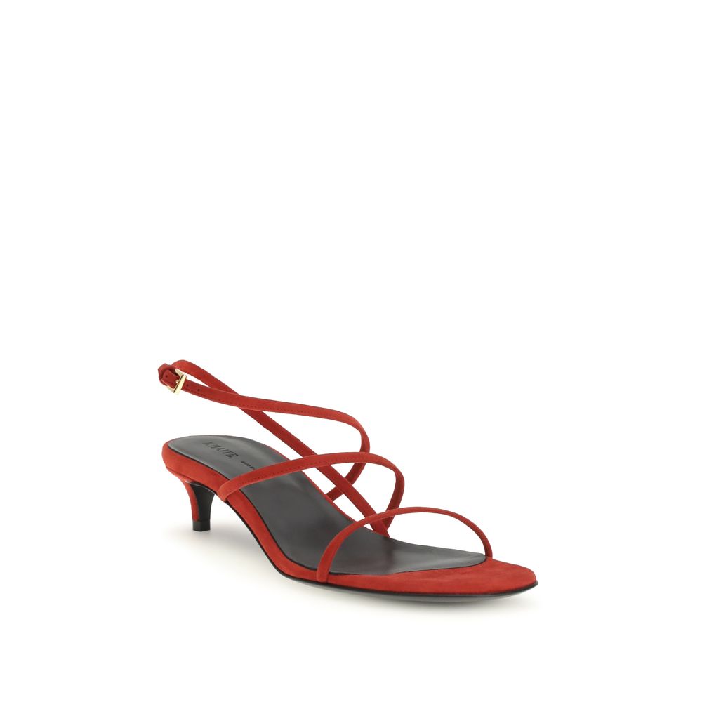 Khaite Multicolor Calf Leather Bos Taurus Stiletto Heel Women's Sandals