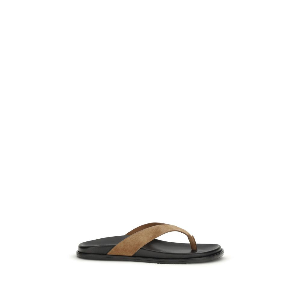 Stuart Weitzman Multicolor Calf Leather Bos Taurus Flip-Flop Women's Sandals