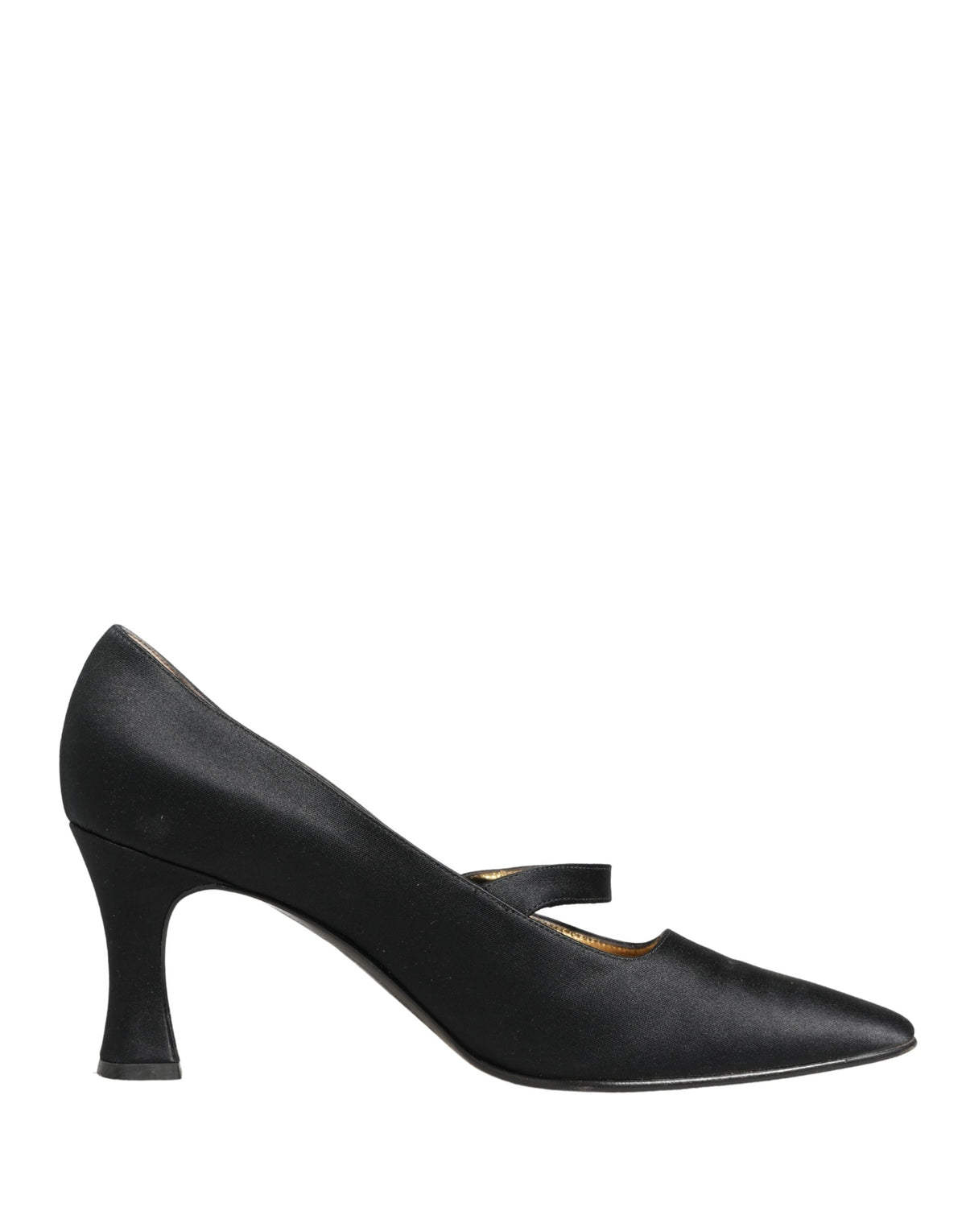 Dolce & Gabbana Black Satin Mary Jane Pumps Women's Shoes (Pre-Owned)