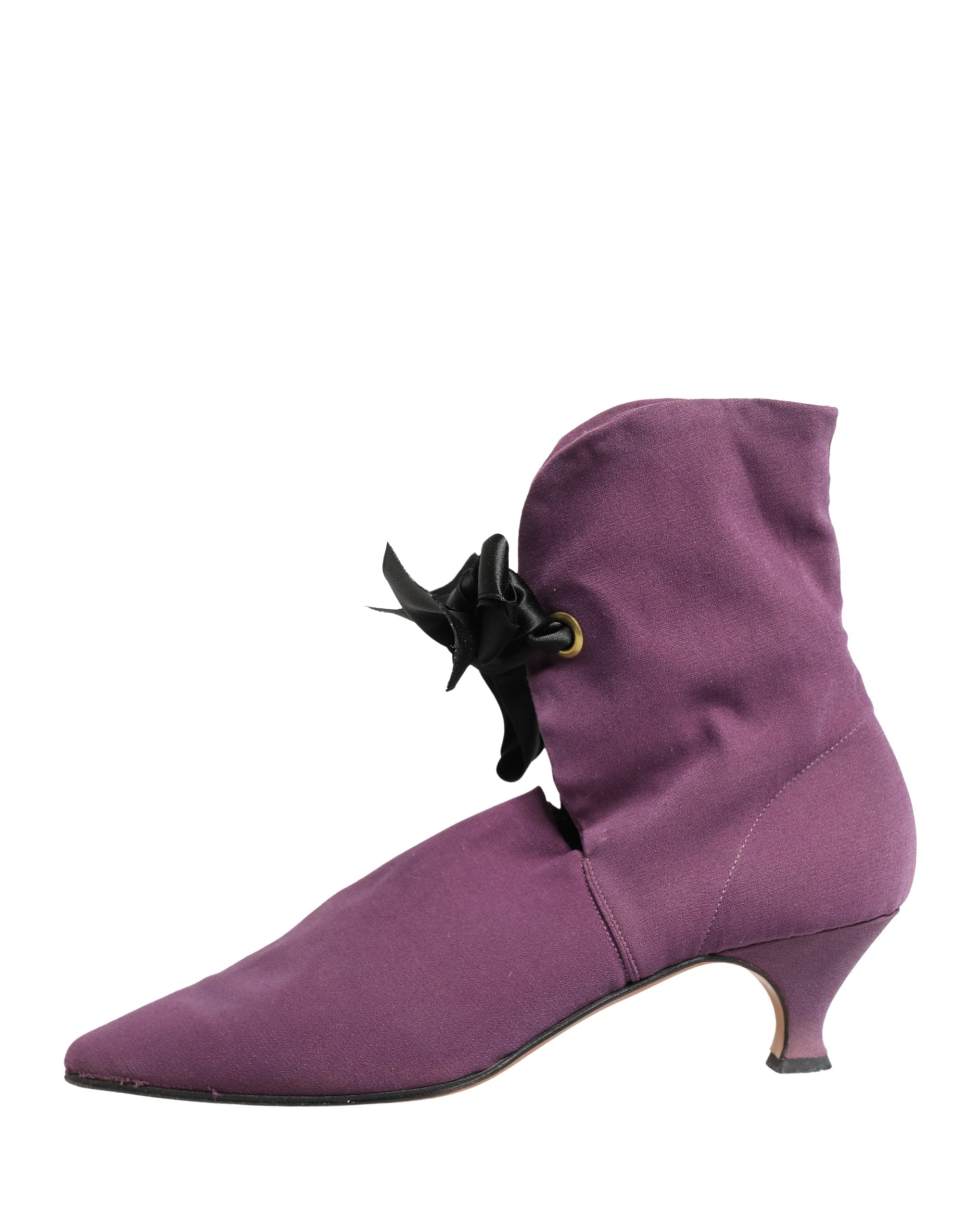 Dolce & Gabbana Purple Mid Calf Boots Women's Shoes (Pre-Owned)