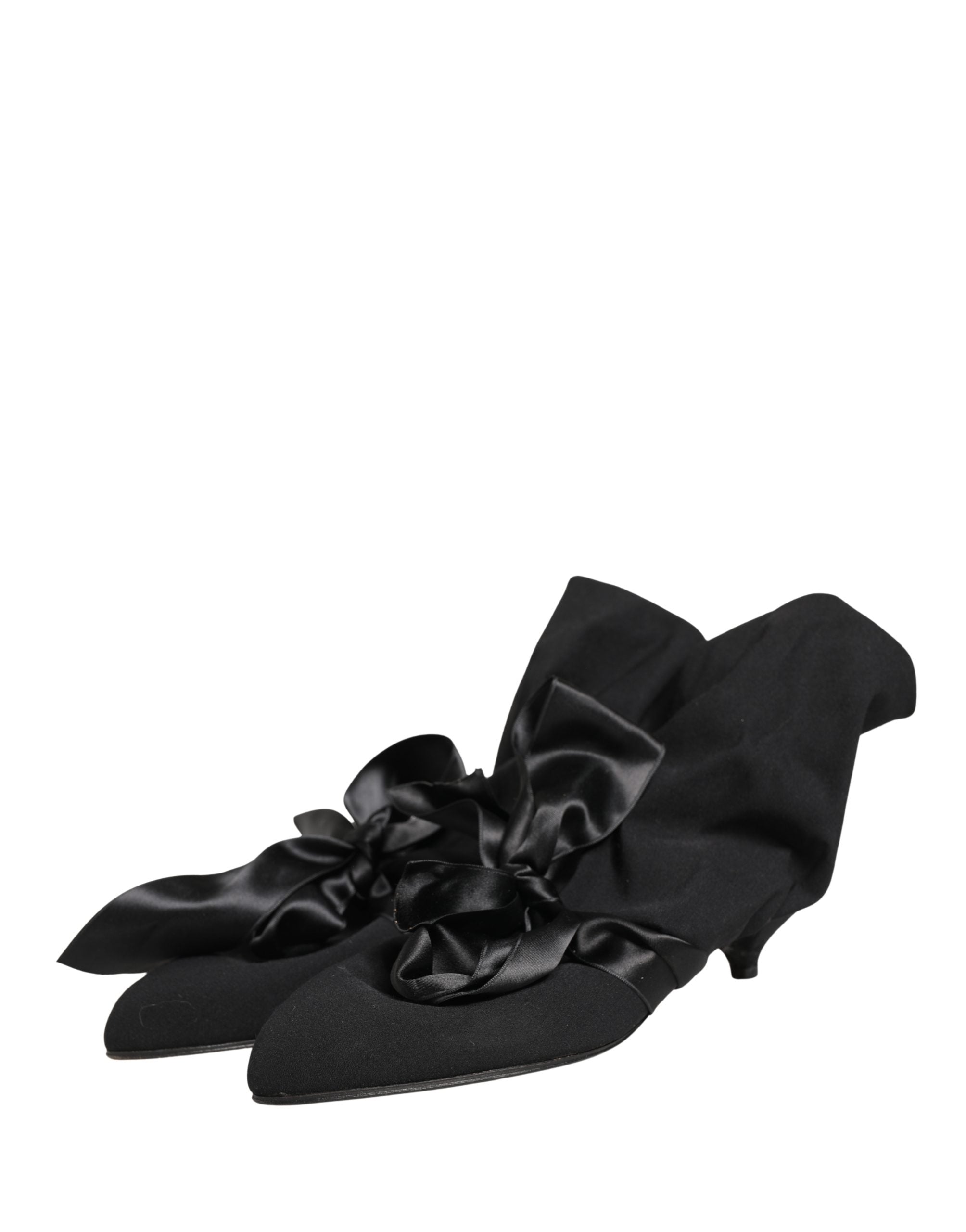 Dolce & Gabbana Black Suede Ankle Boots Women's Shoes (Pre-Owned)