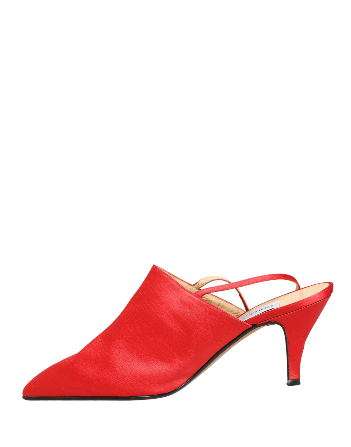 Dolce & Gabbana Red Suede Heel Slingback Women's Shoes