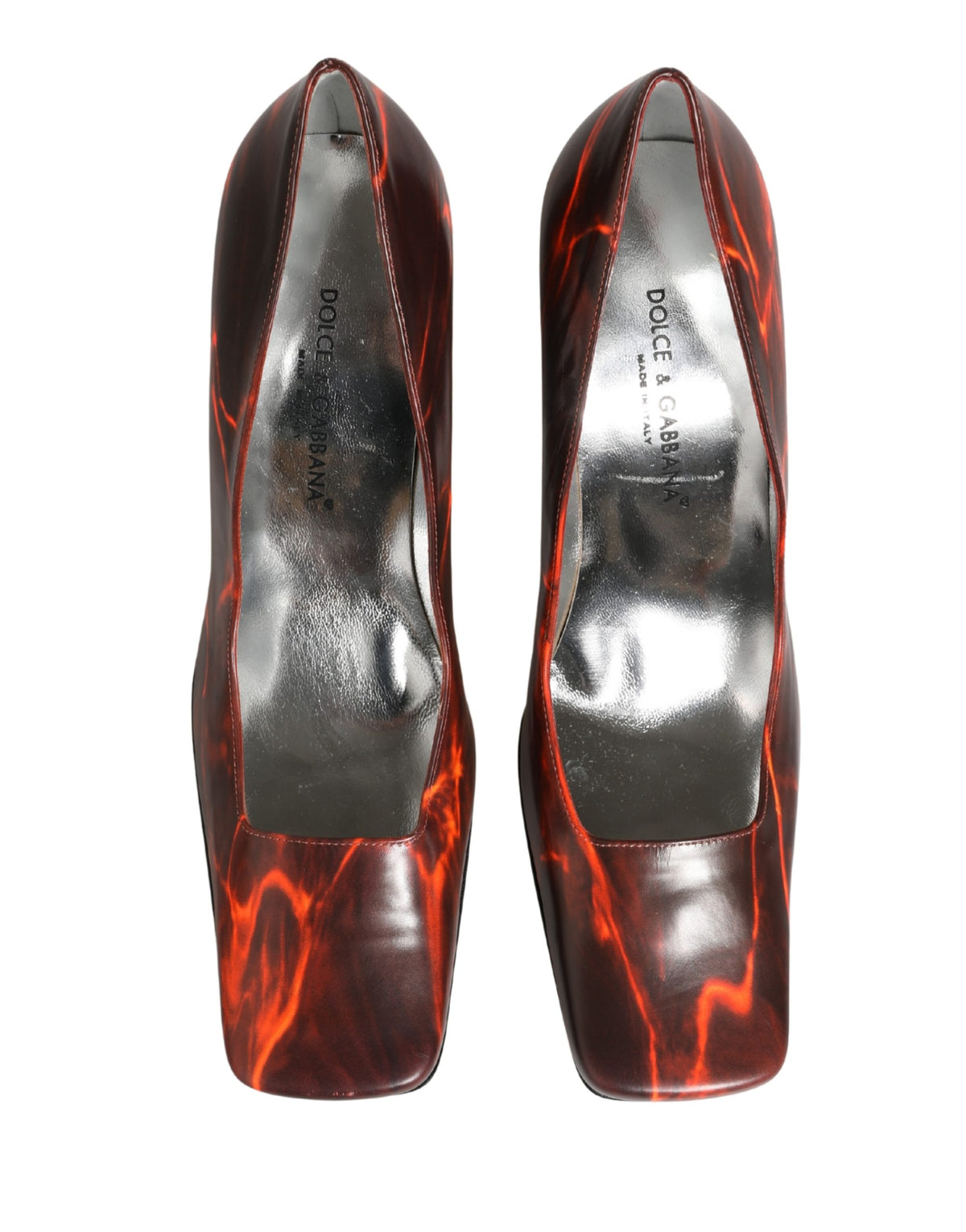 Dolce & Gabbana Multicolor Leather Square Toe Pumps Women's Shoes (Pre-Owned)
