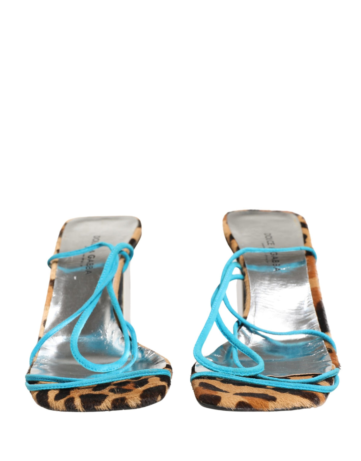 Dolce & Gabbana Multicolor Leather Block Heels Sandals Women's Shoes (Pre-Owned)