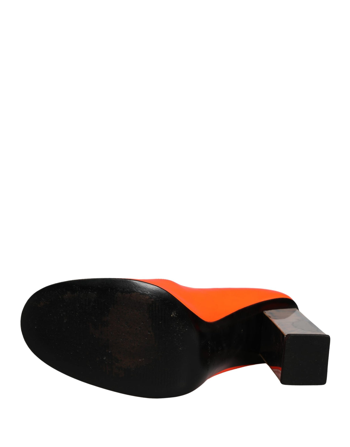 Dolce & Gabbana Orange Patent Leather Heels Pumps Women's Shoes (Pre-Owned)