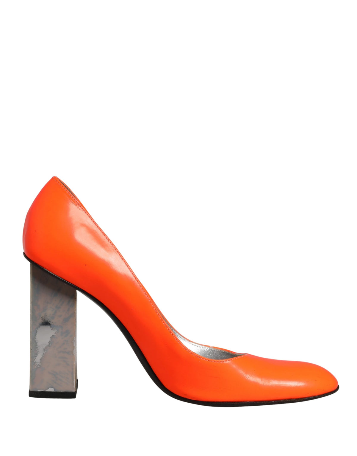 Dolce & Gabbana Orange Patent Leather Heels Pumps Women's Shoes (Pre-Owned)