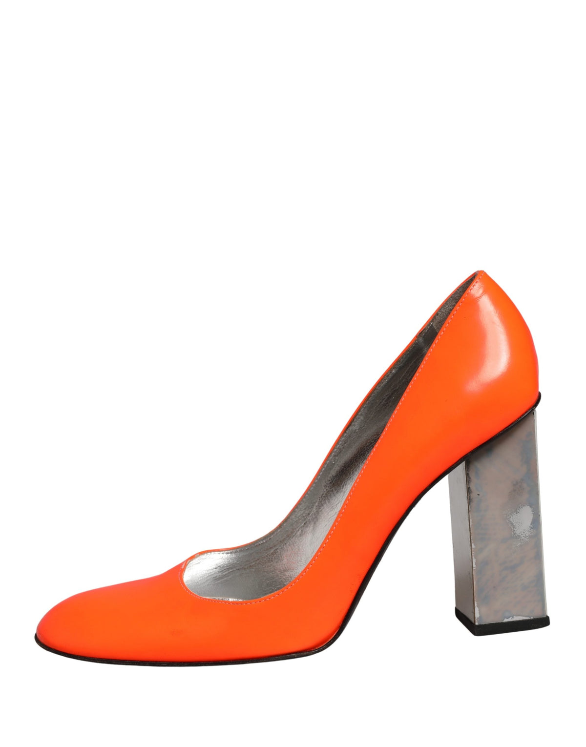 Dolce & Gabbana Orange Patent Leather Heels Pumps Women's Shoes (Pre-Owned)