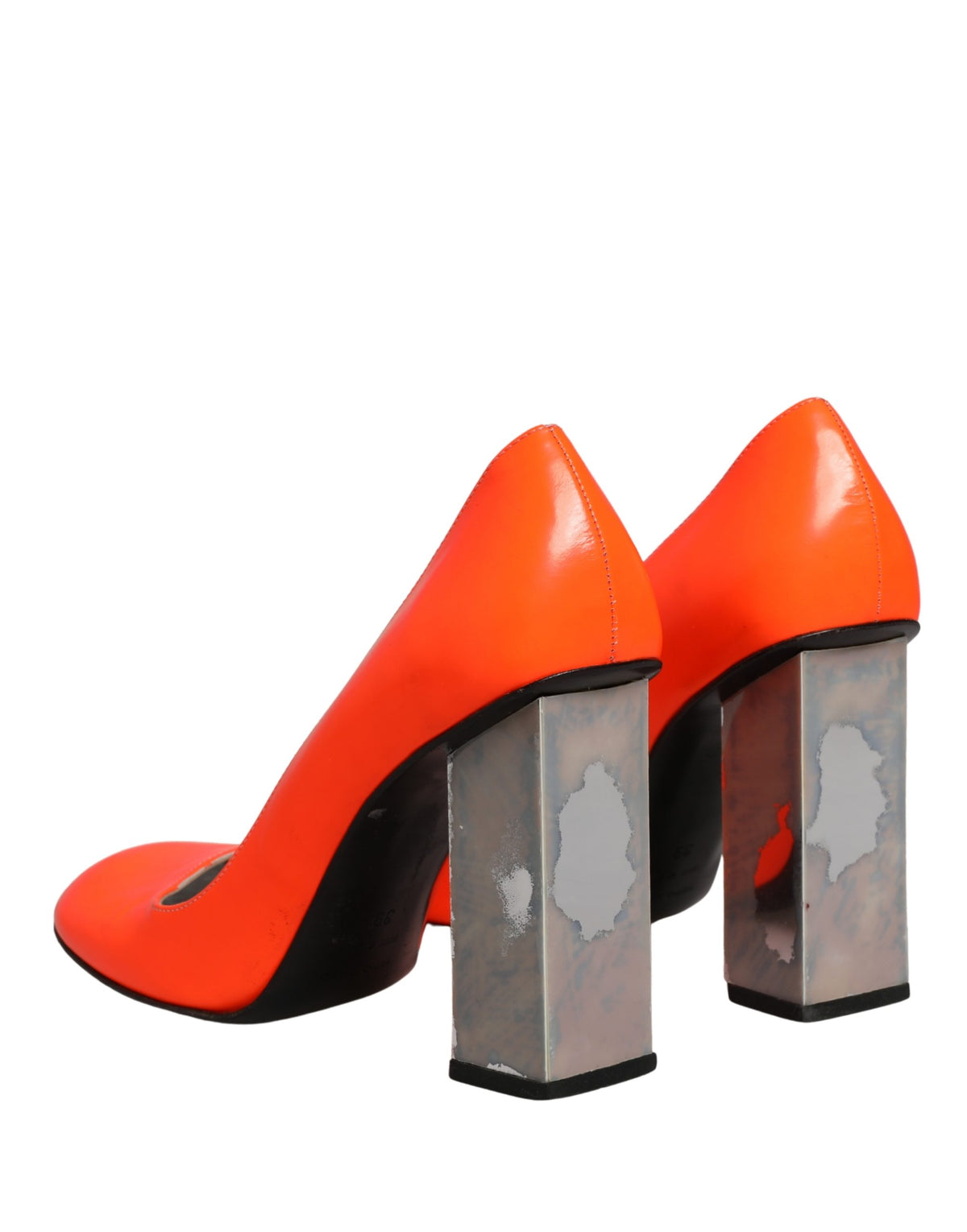 Dolce & Gabbana Orange Patent Leather Heels Pumps Women's Shoes (Pre-Owned)