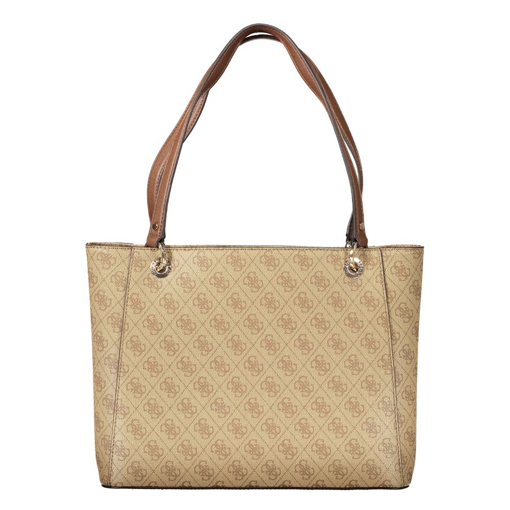 Guess Jeans Beige Polyurethane Women Women's Handbag
