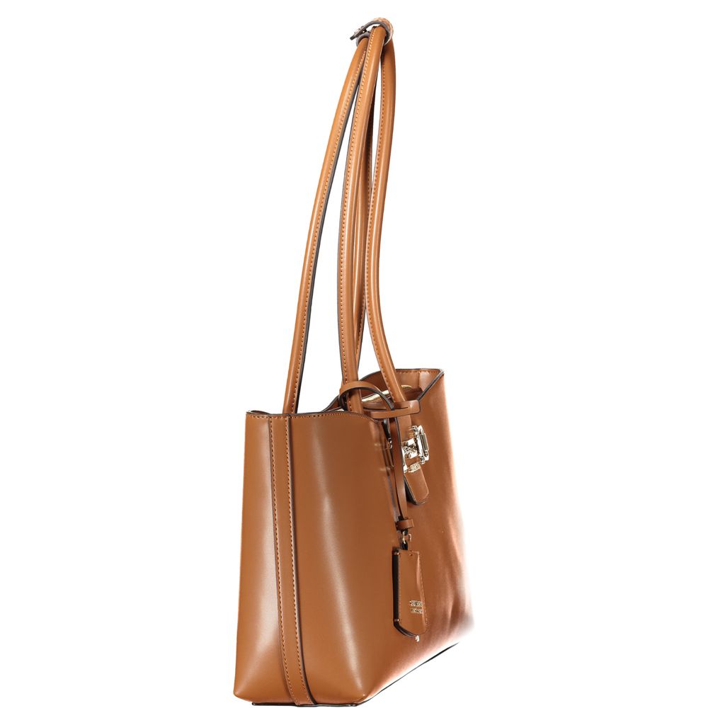 Guess Jeans Marrone Poliuretano Women Women's Handbag