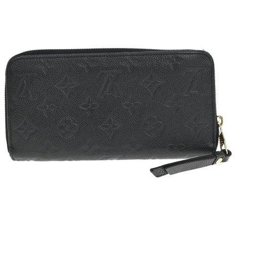 Louis Vuitton Zippy Black Leather Wallet  (Pre-Owned)