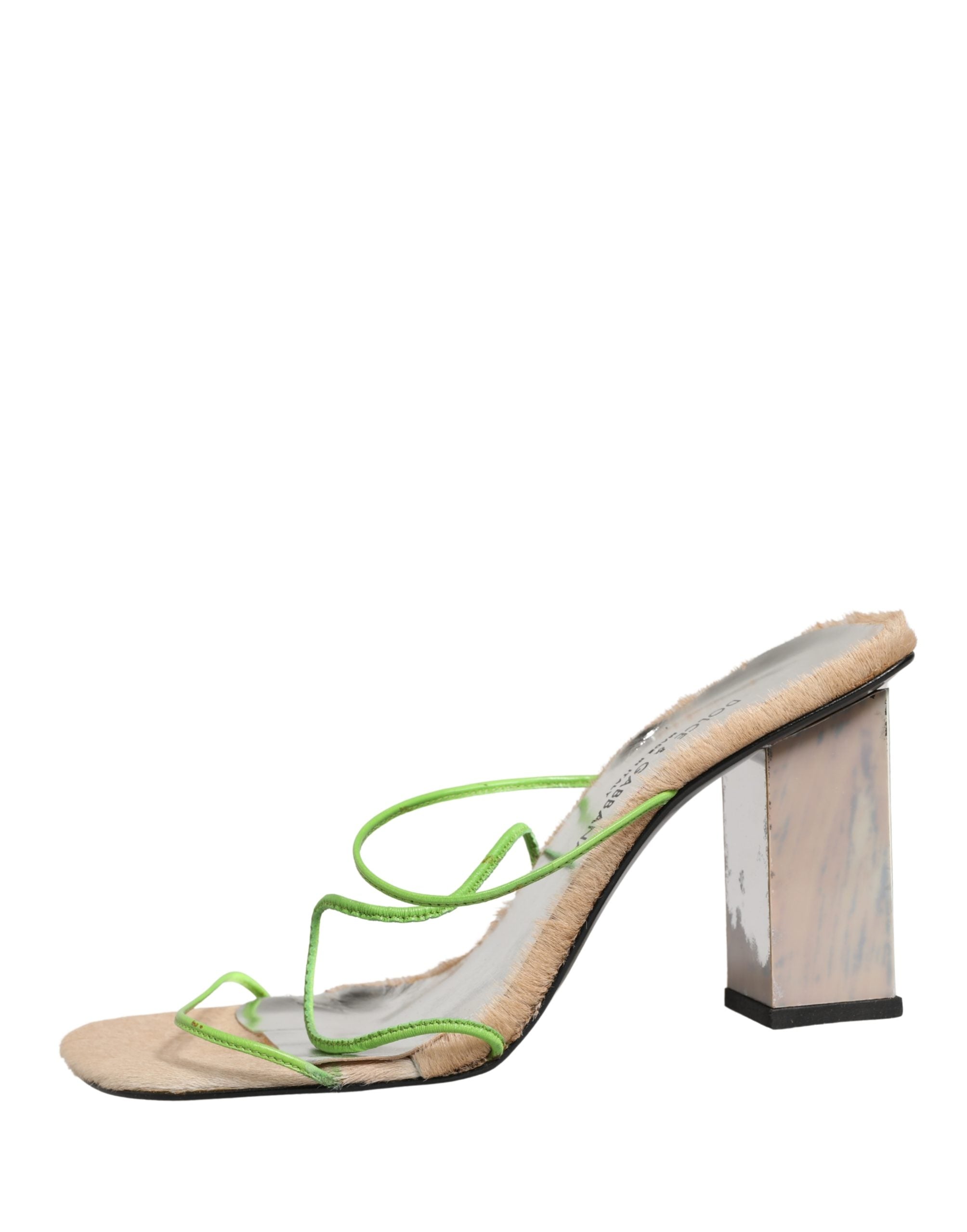 Dolce & Gabbana Multicolor Leather Block Heels Sandals Women's Shoes (Pre-Owned)
