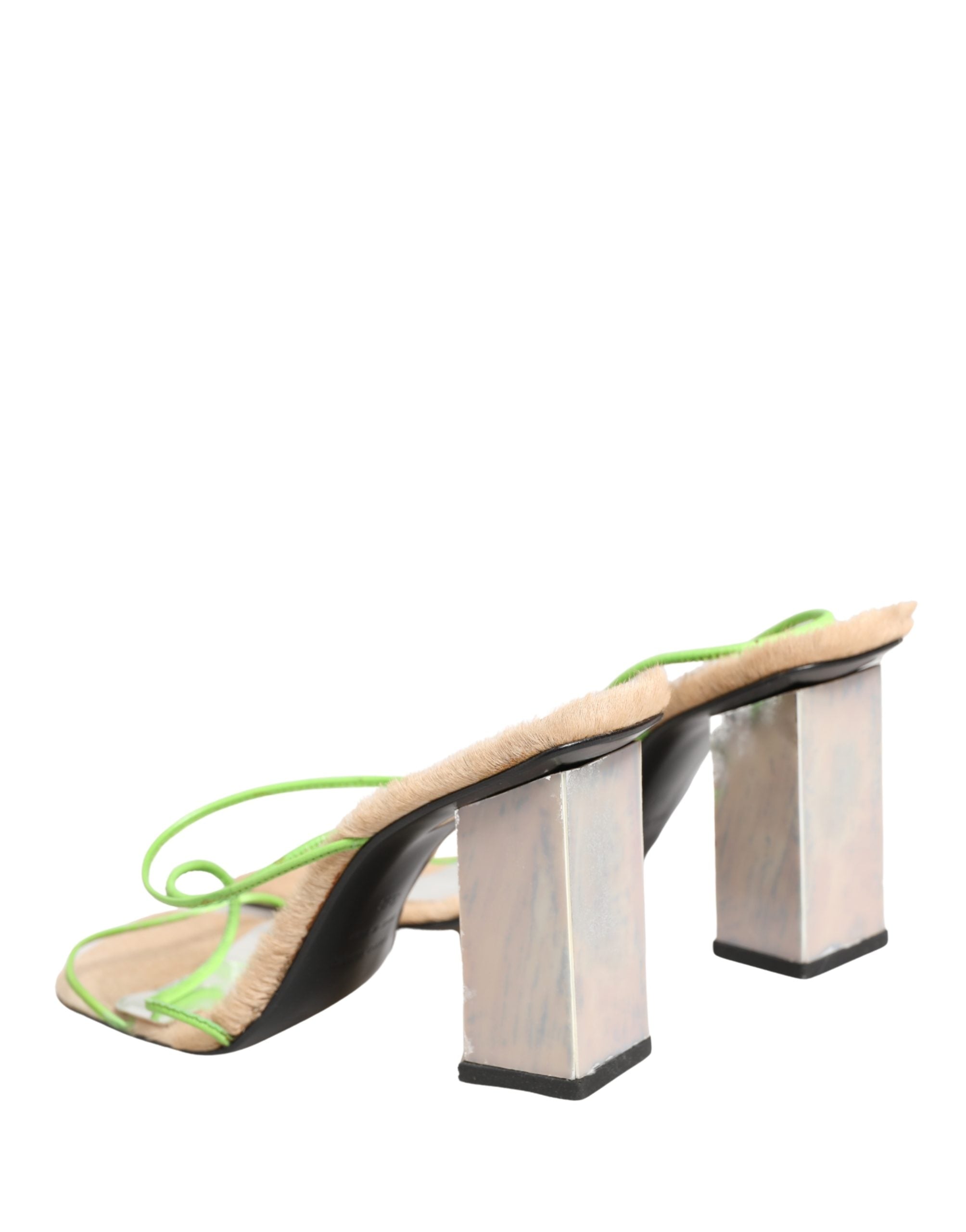 Dolce & Gabbana Multicolor Leather Block Heels Sandals Women's Shoes (Pre-Owned)