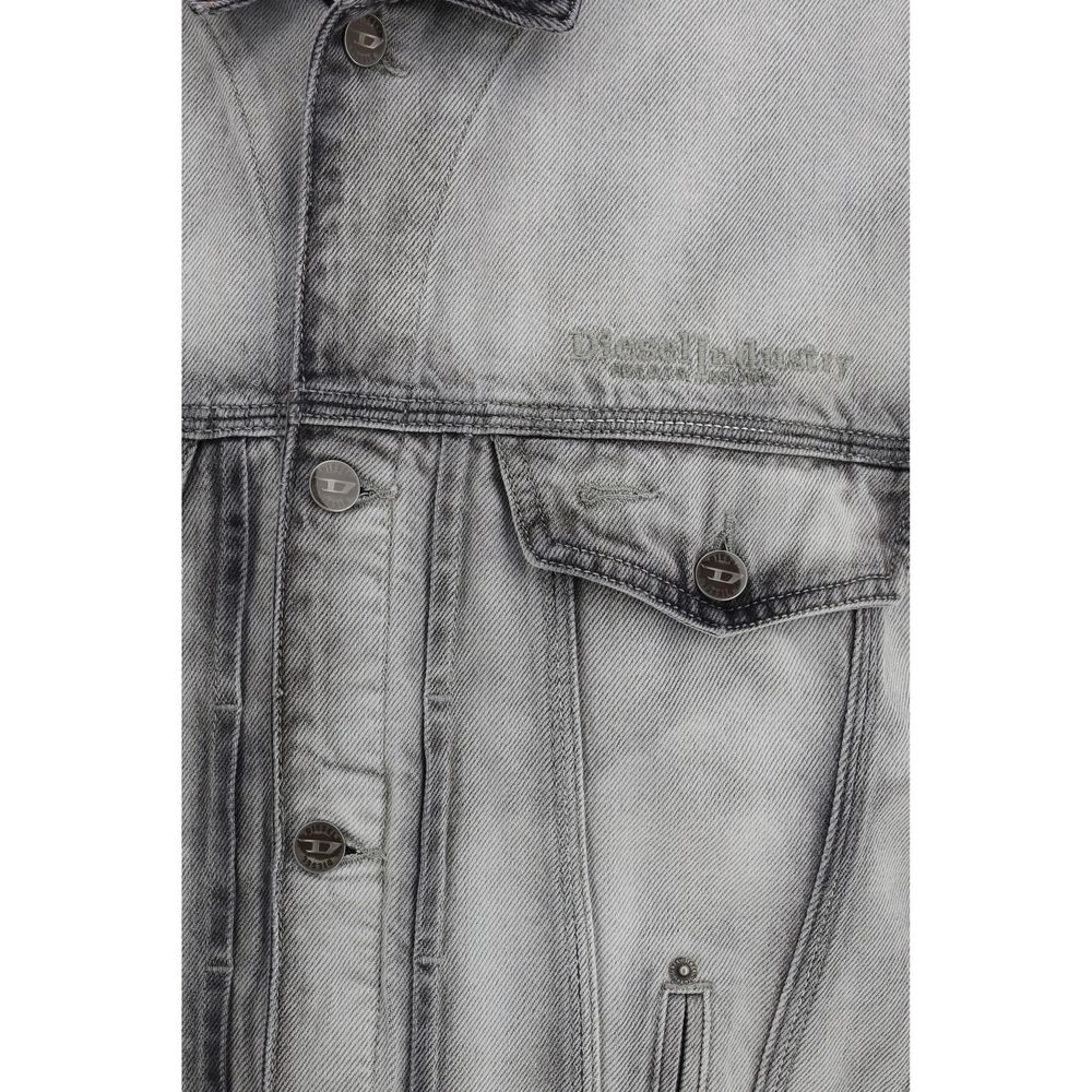 Diesel Gray Cotton Denim Men's Jacket
