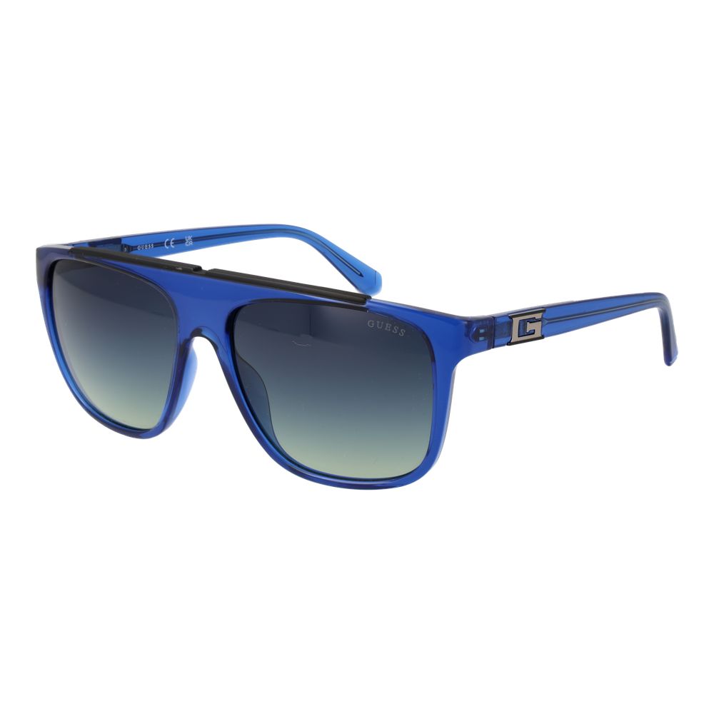 Guess Blue Stainless Steel Men's Sunglasses
