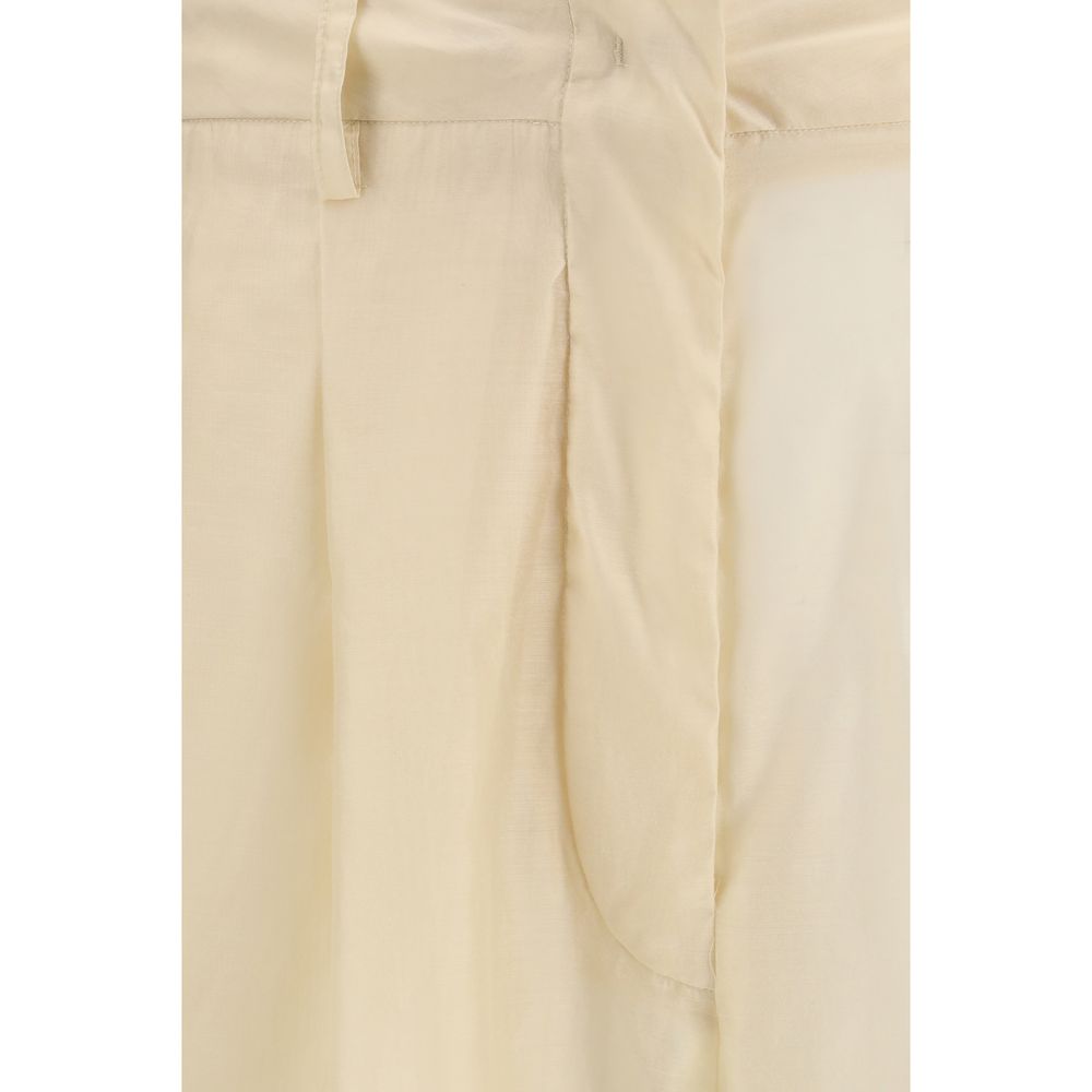 The Latest Beige Cotton Casual Women's Pants