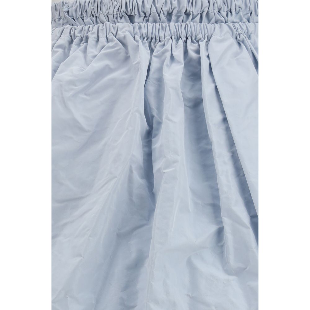 Prada Blue Silk Long Women's Skirt