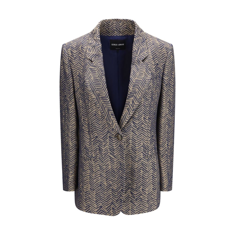 Giorgio Armani Beige Viscose Women's Blazer