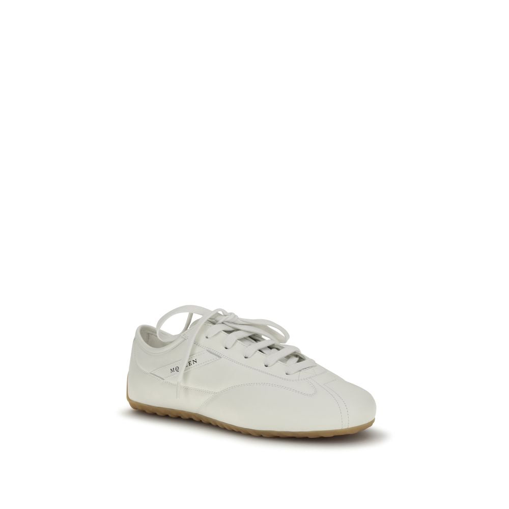 Alexander McQueen White Calf Leather Bos Taurus Athletic Men's Sneakers