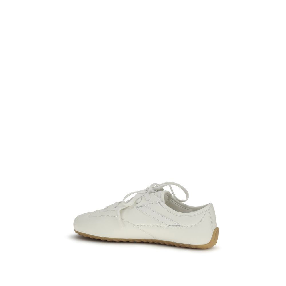 Alexander McQueen White Calf Leather Bos Taurus Athletic Men's Sneakers