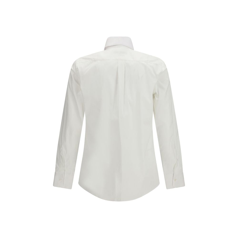 Dolce & Gabbana White Alpaca Vicugna Pacos Dress Men's Shirt