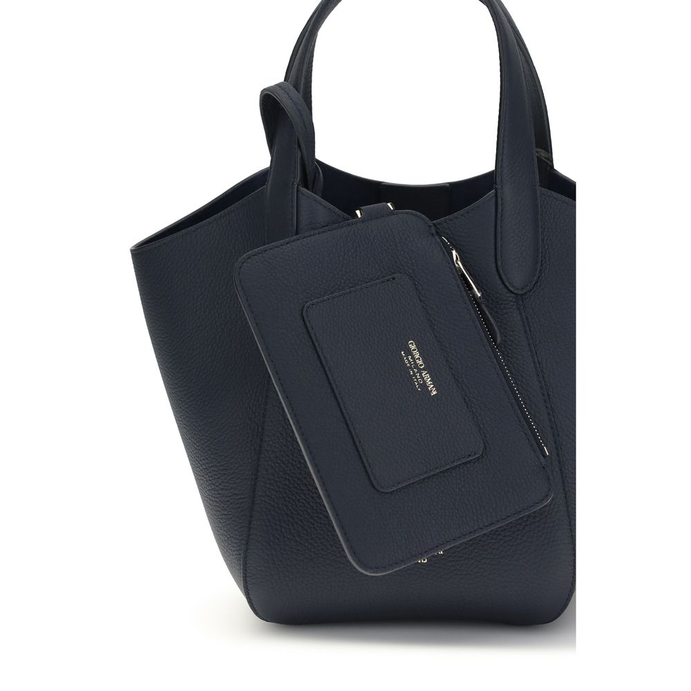 Giorgio Armani Blue Calf Leather Bos Taurus Women's Handbag