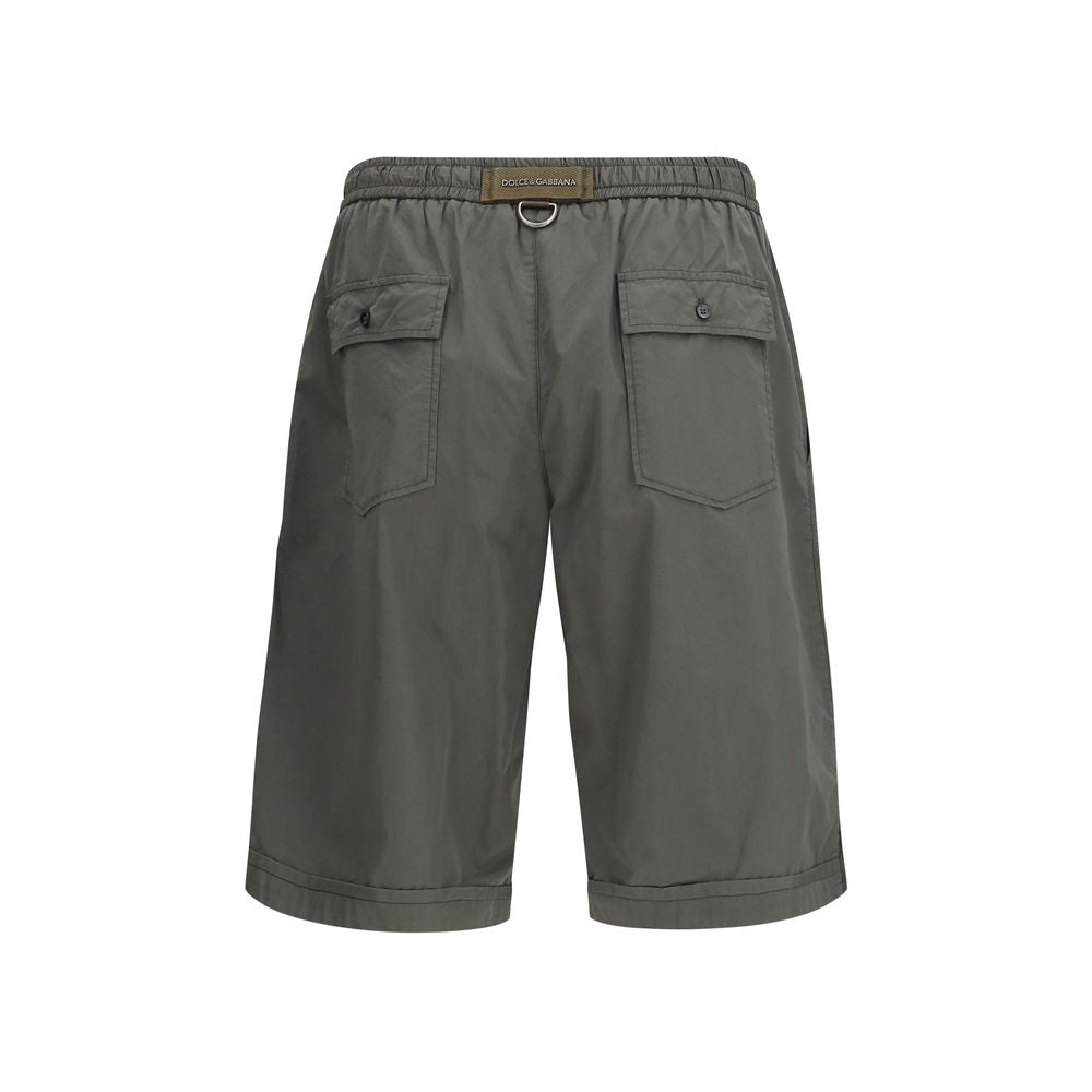 Dolce & Gabbana Gray Cotton Bermuda Men's Shorts