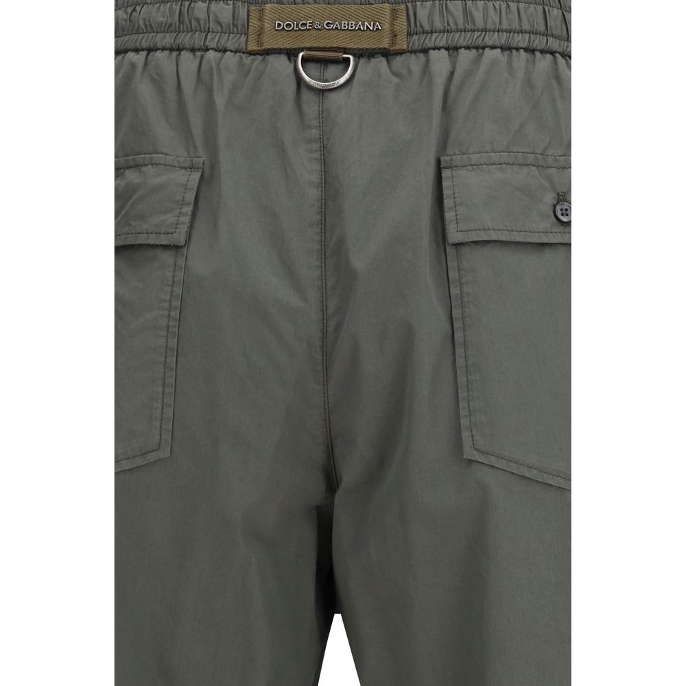 Dolce & Gabbana Gray Cotton Bermuda Men's Shorts