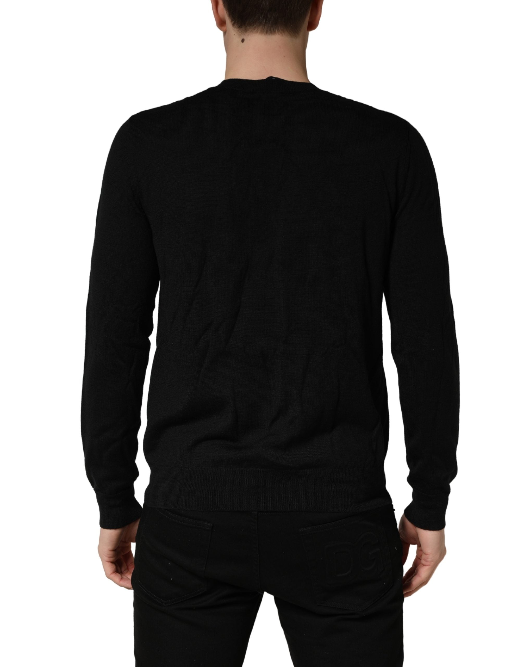 Dsquared² Black Logo Knitted Crew Neck Men Pullover Men's Sweater