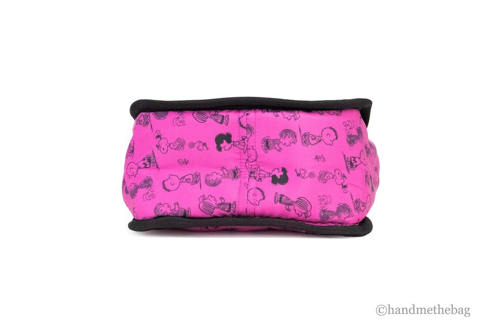 Marc Jacobs Marc Jacobs X Peanuts Mini Fuchsia Fedora Puffy Nylon Tote Convertible Women's Handbag