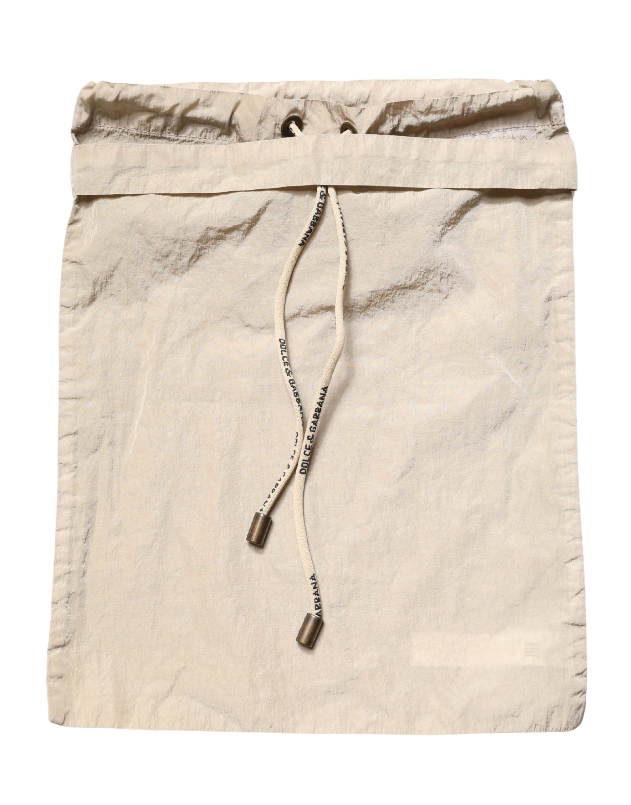 Dolce & Gabbana Brown Nylon Drawstring Swim Shorts Men's Swimwear