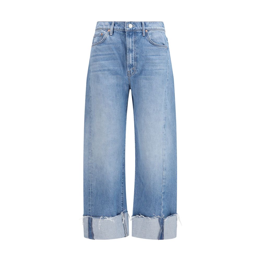 Mother Denim Blue Cotton Cropped Women's Jeans