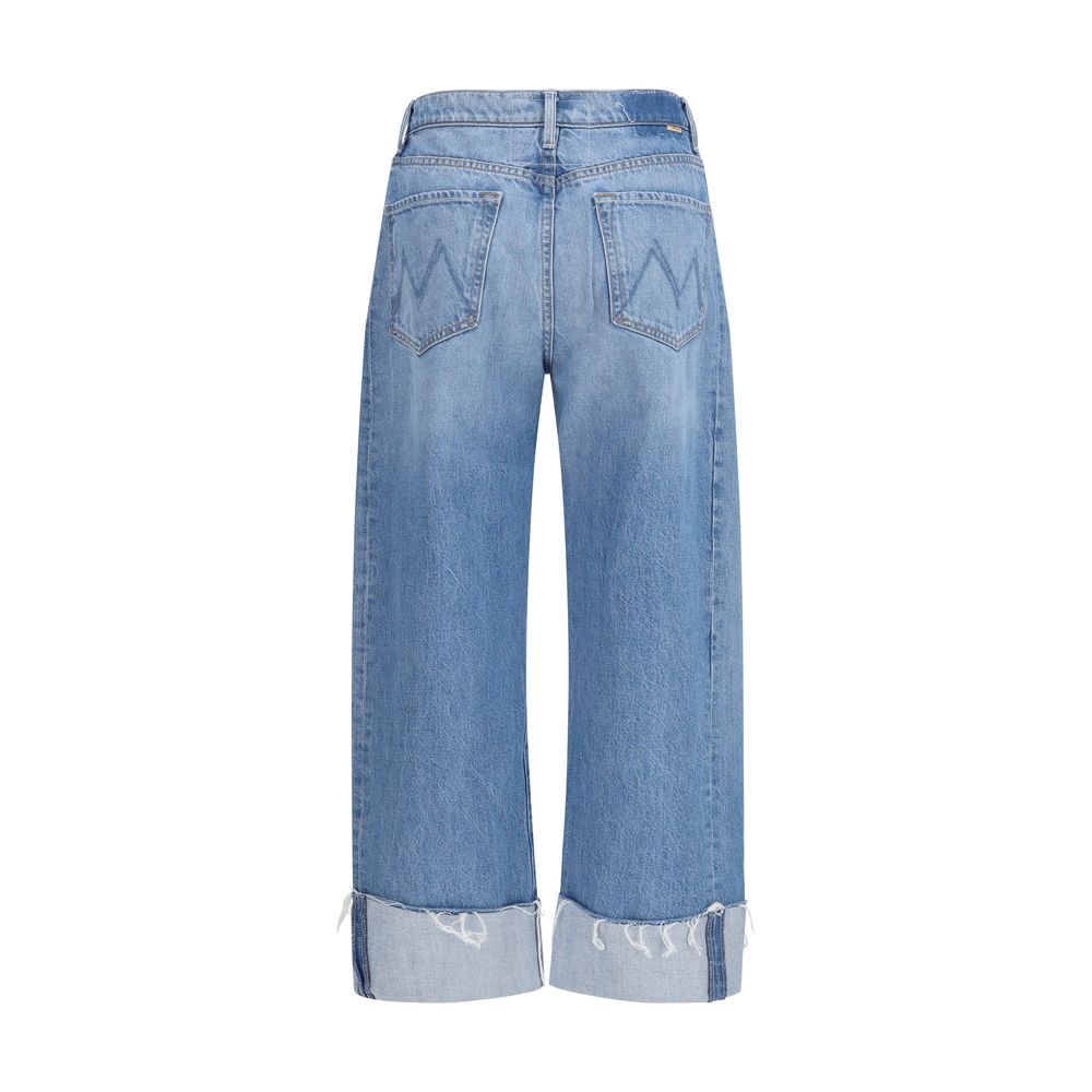 Mother Denim Blue Cotton Cropped Women's Jeans
