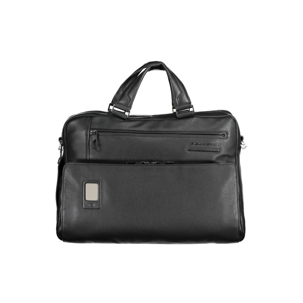 Piquadro Black Leather Men Men's Briefcase