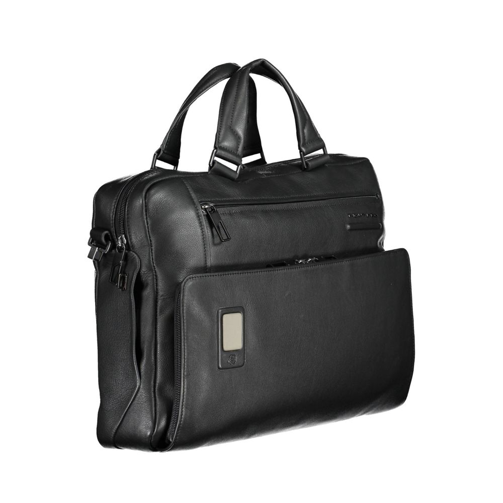 Piquadro Black Leather Men Men's Briefcase