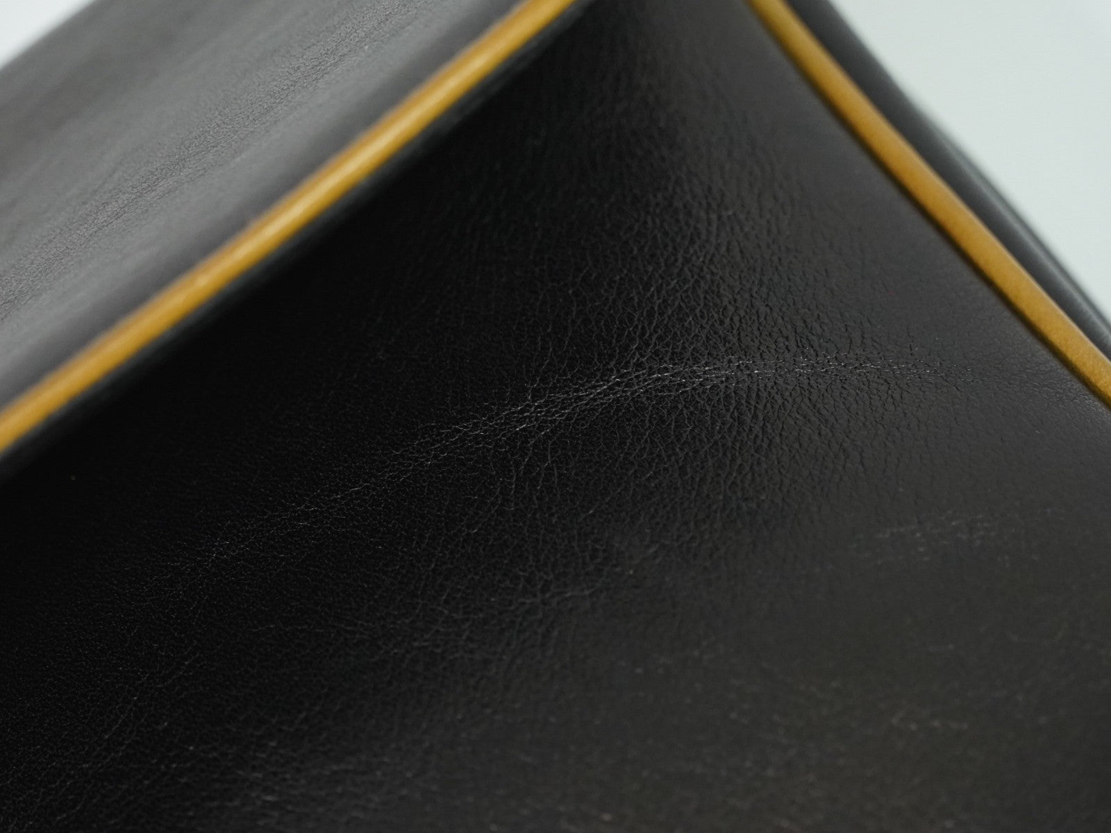 Celine Vintage Flap Leather Black Leather Shoulder Bag Bag (Pre-Owned)