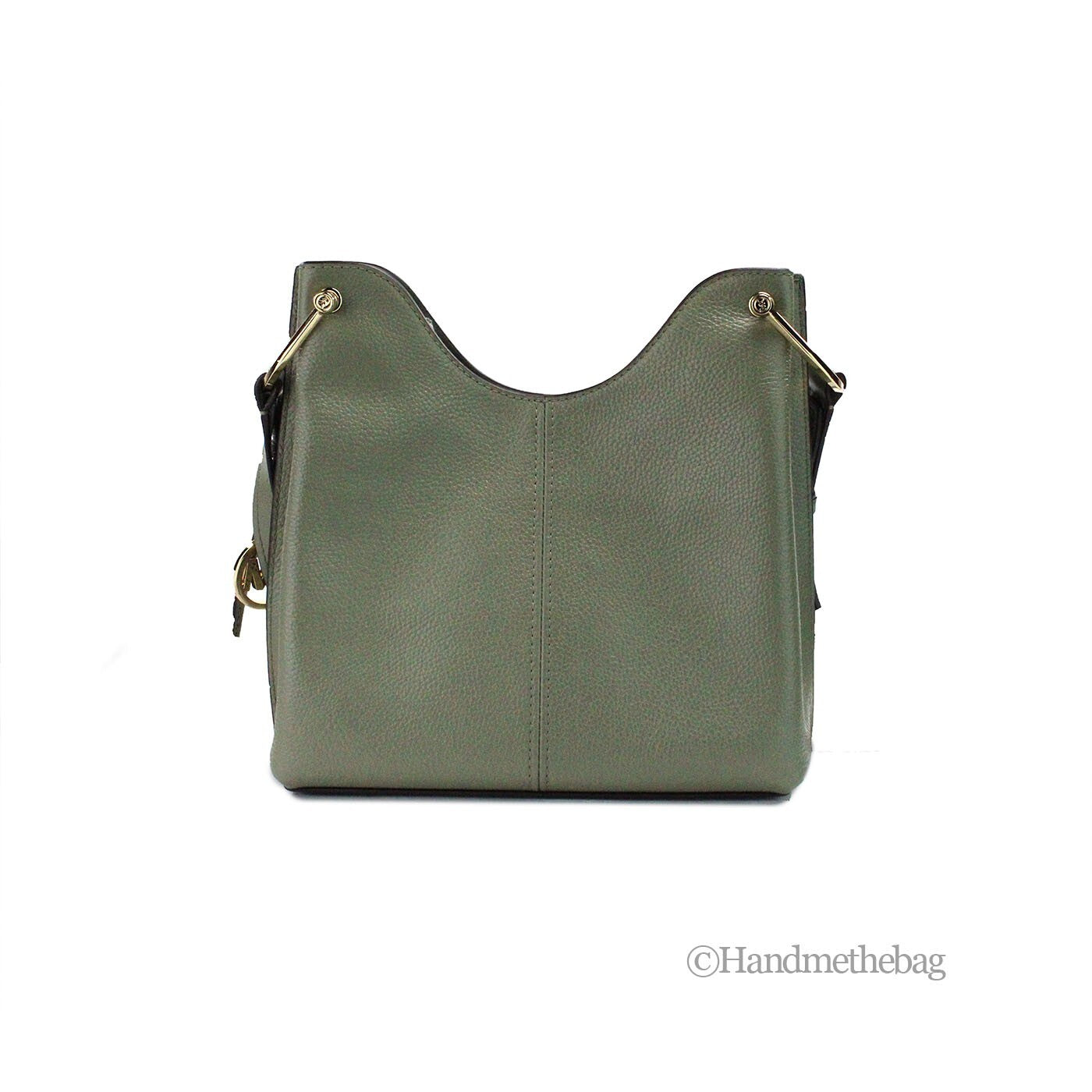 Michael Kors Michael Kors Joan Small Green Perforated Suede Leather Slouchy Messenger Women's Handbag