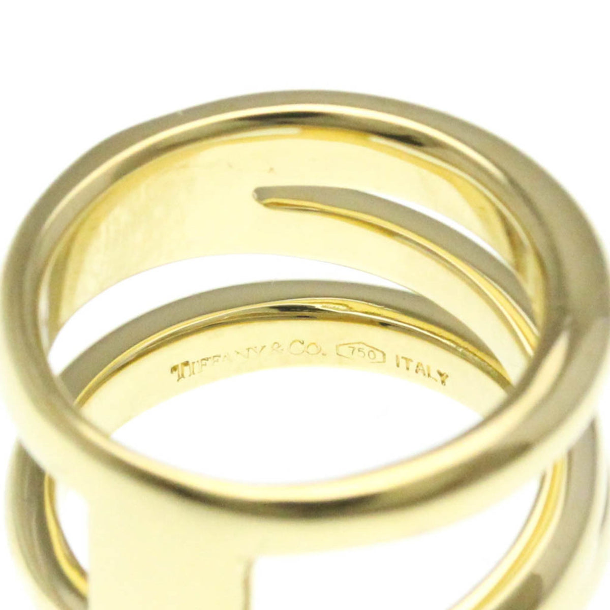 Tiffany & Co. Zig Zag Band 18K Yellow Gold Gold Yellow_Gold Ring Jewelry (Pre-Owned)